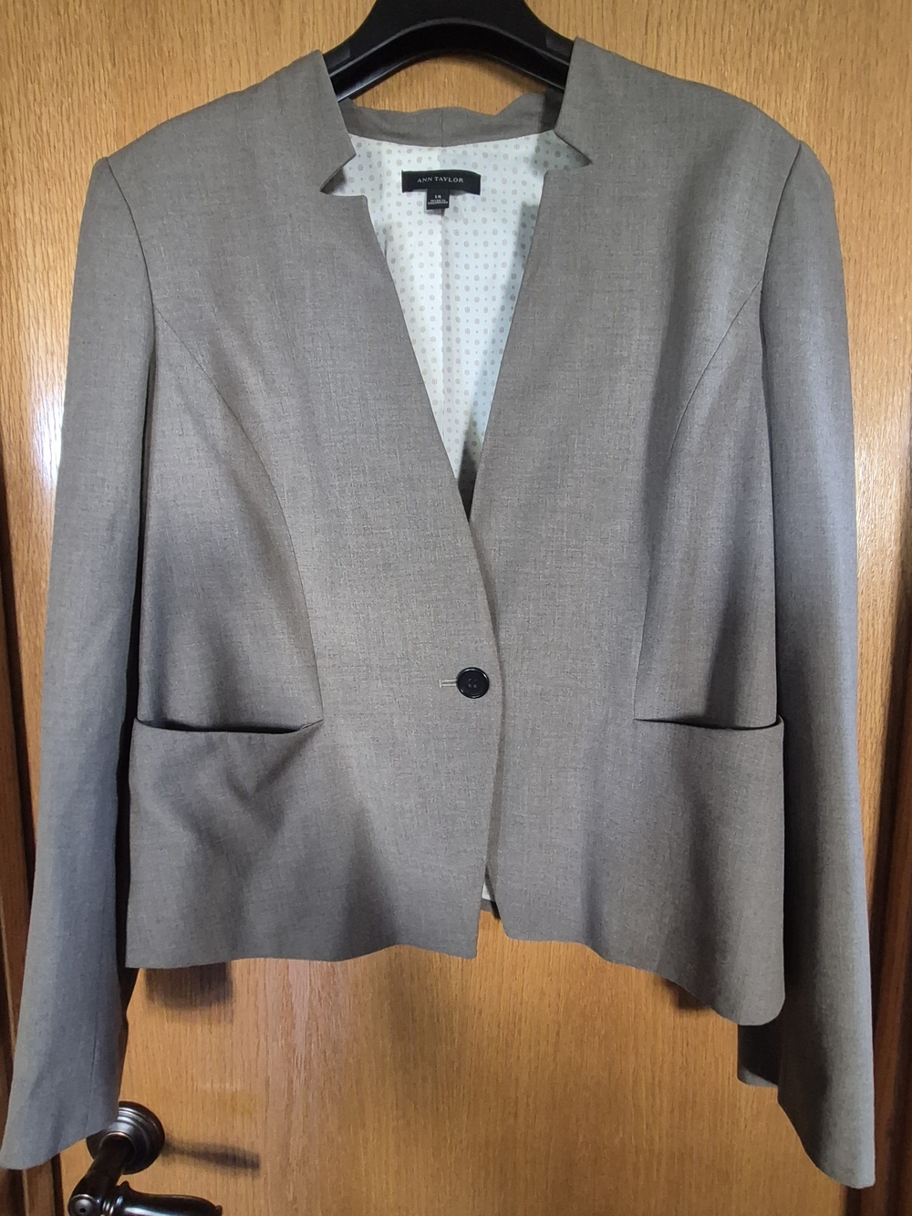 Jacket & Pants Ann Taylor Taupe Women's Two-Piece Suit Jacket & Pants